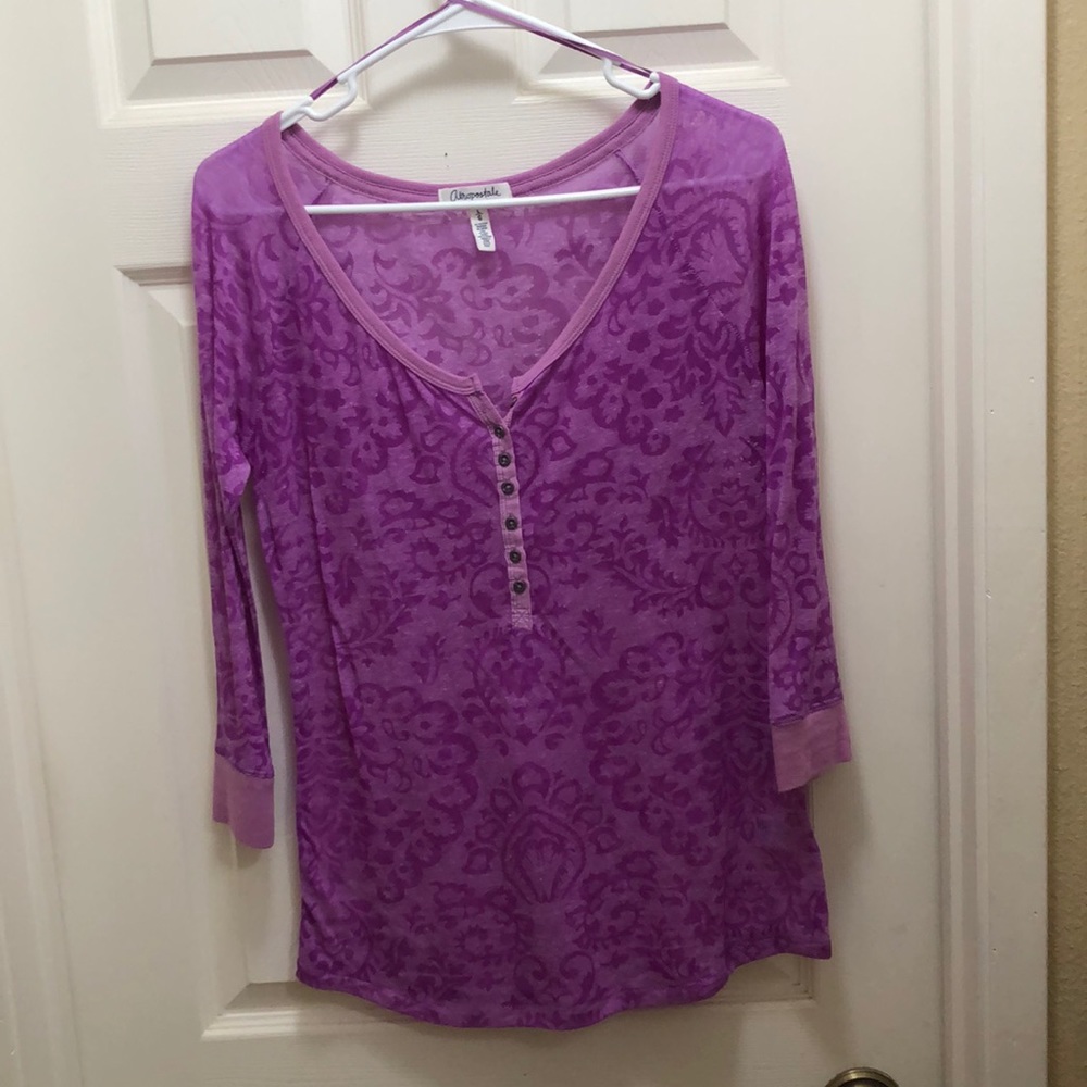 Purple sheer top